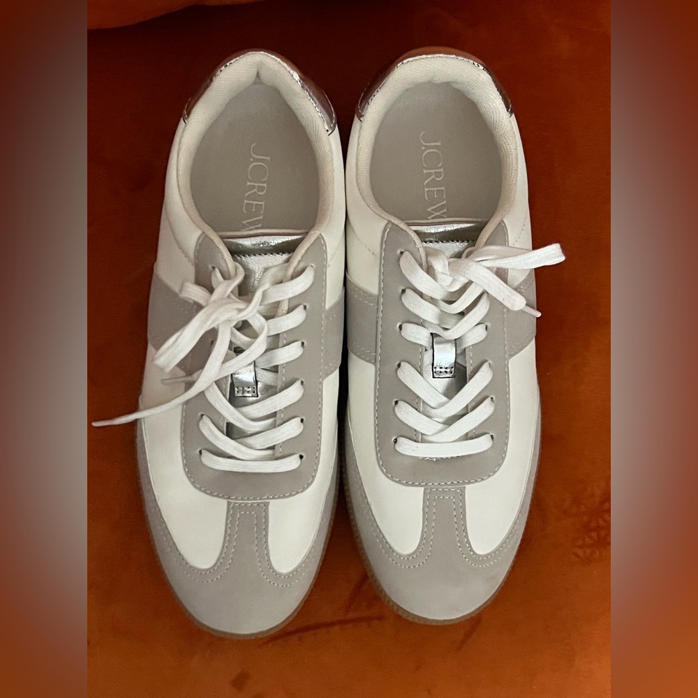 J Crew field sneaker in metallic